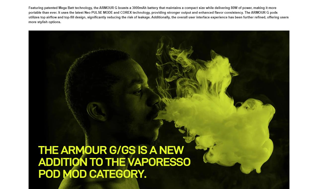 Kit Vaporesso Armour G 80W Pod Mod online scontate | it.vapormo.com It.VaporMo.com Kit Vaporesso Armour G 80W Pod Mod online scontate | it.vapormo.com It.VaporMo.com