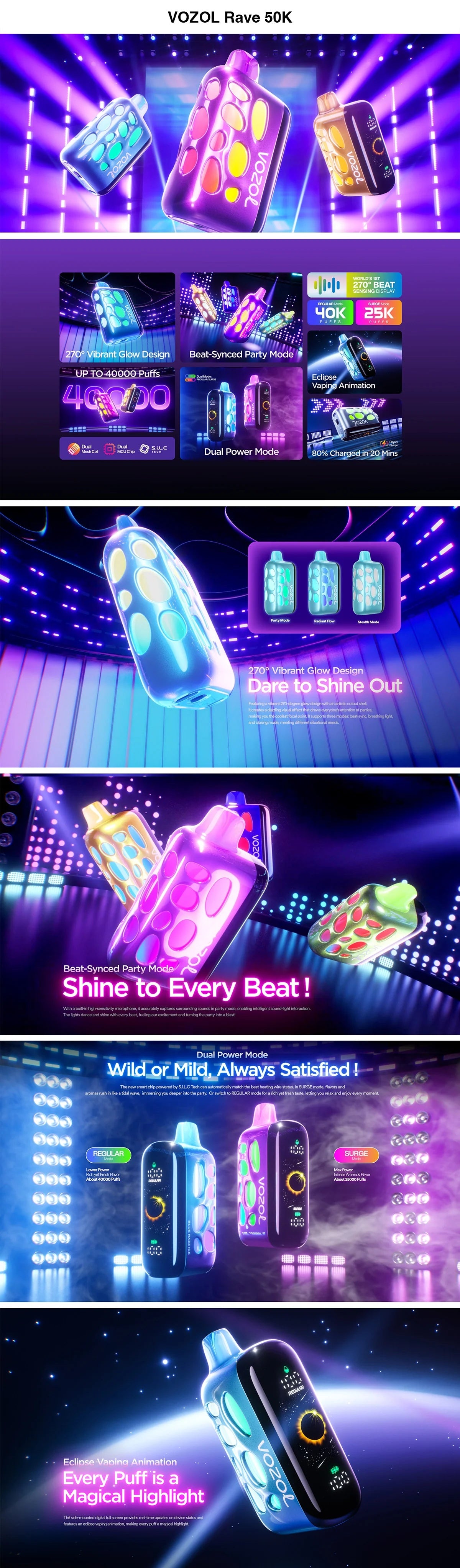Kit monouso ricaricabile Vozol Rave 40000 Puffs a buon mercato | it ...