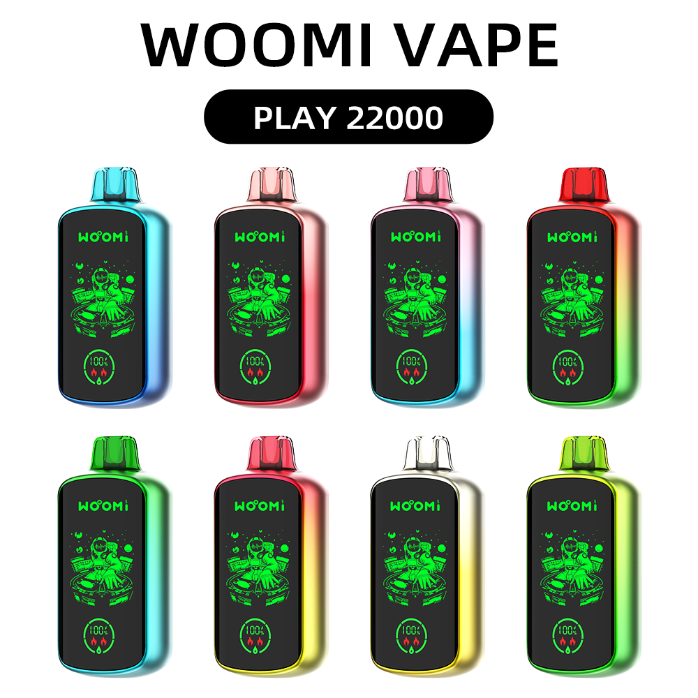 Woomi Play 22000 Puffs Kit ricaricabile usa e getta (schermo LED completo) 10 pezzi/confezione