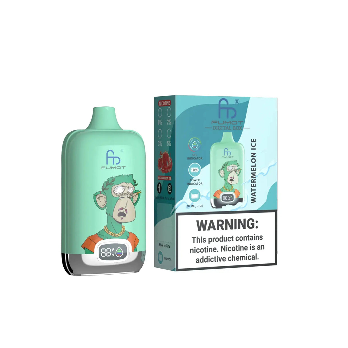Kit monouso Fumot Randm Digital Box 12K 12000 Puffs 0mg