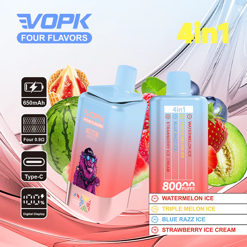 Kit monouso VOPK 80K Puffs 4IN1 650 mAh