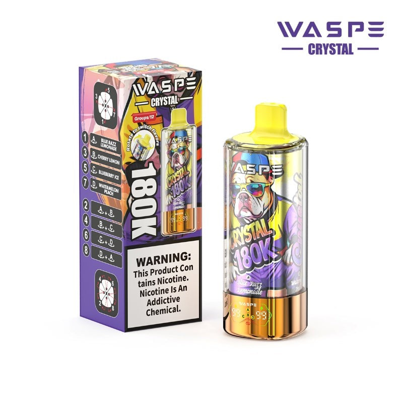Kit monouso WASPE Crystal 8-in-1 180K 180000 Puffs 68ml