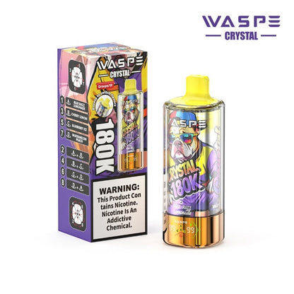 Kit monouso WASPE Crystal 8-in-1 180K 180000 Puffs 68ml