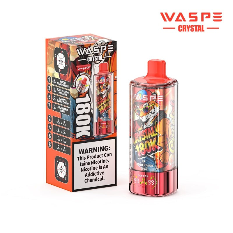 Kit monouso WASPE Crystal 8-in-1 180K 180000 Puffs 68ml