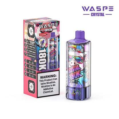 Kit monouso WASPE Crystal 8-in-1 180K 180000 Puffs 68ml