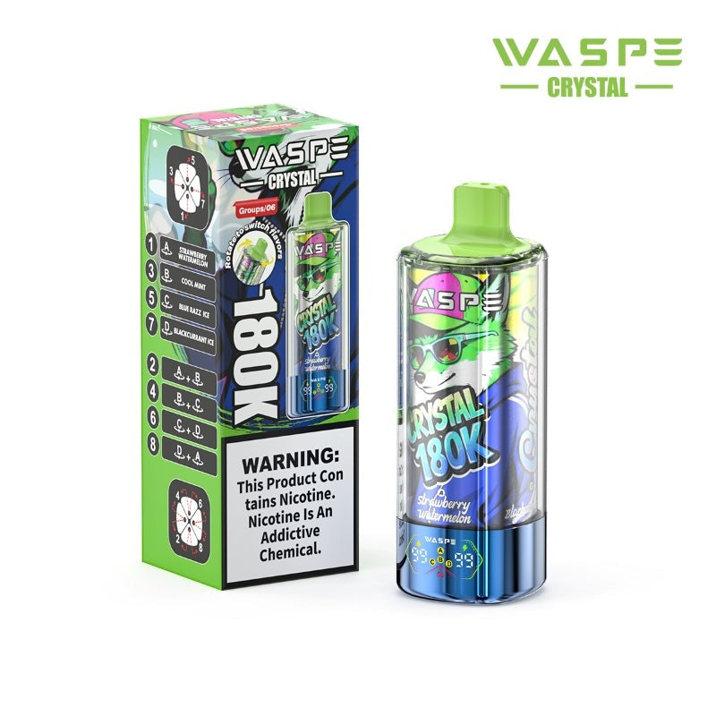 Kit monouso WASPE Crystal 8-in-1 180K 180000 Puffs 68ml