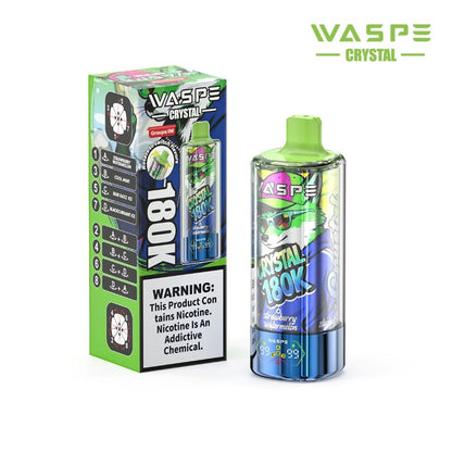 Kit monouso WASPE Crystal 8-in-1 180K 180000 Puffs 68ml