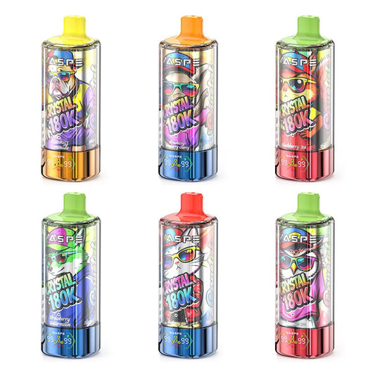 Kit monouso WASPE Crystal 8-in-1 180K 180000 Puffs 68ml