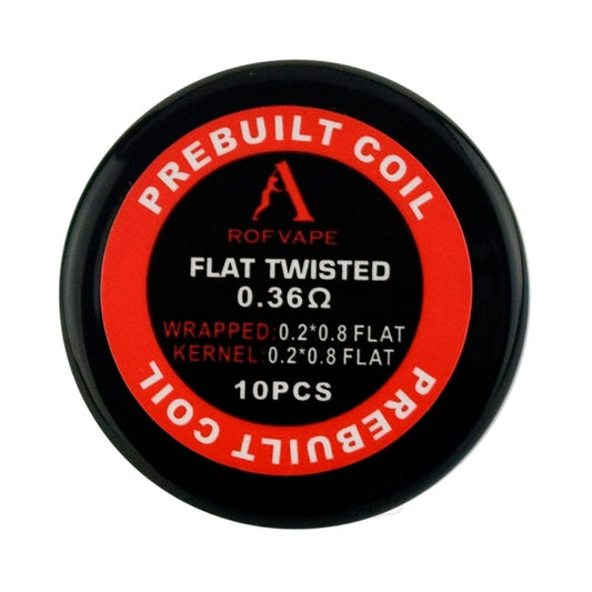 Confezioni da 10 pezzi Rofvape Flat Twisted Prebuilt Coils 0,36 Ohm (0,2*0,8*2 Flat)