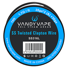 Vandy Vape SS Twisted Clapton Wire SS316L (28GA*2+30GA 10FT 1,70Ω/FT)