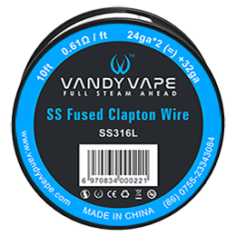 Vandy Vape SS Fused Clapton Wire SS316L (24GA*2+32GA 10FT 0,61Ω/FT)