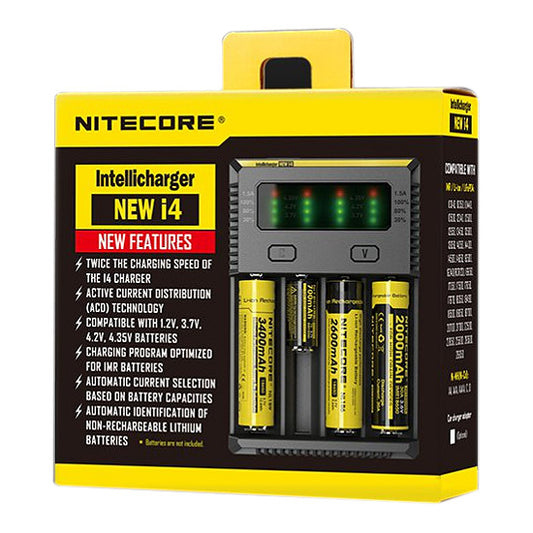 Nitecore New i4 Caricabatterie Intellicharger EU/US TC MOD Batteria